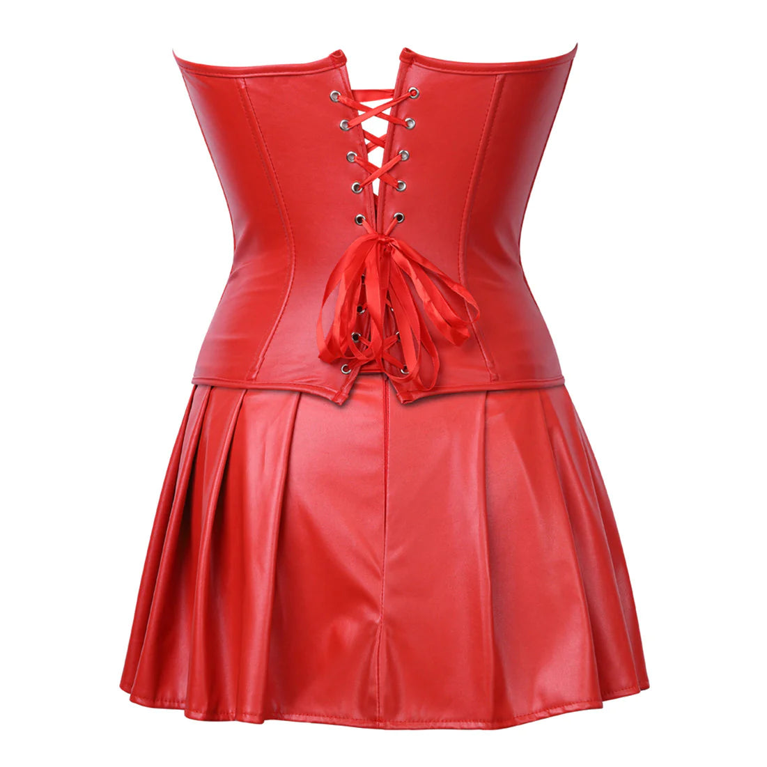 Vestido Corset Drag Morticia (Rojo)