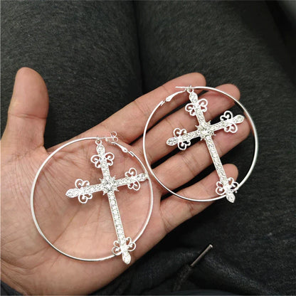 Pendientes de agujero Queen Cross