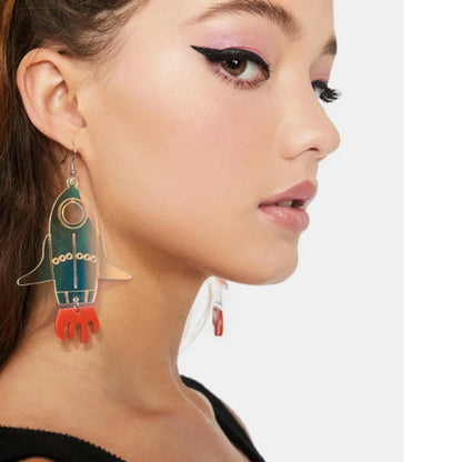 Pendientes de agujero Queen Rocket