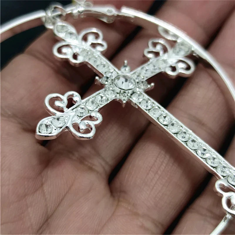 Pendientes de agujero Queen Cross