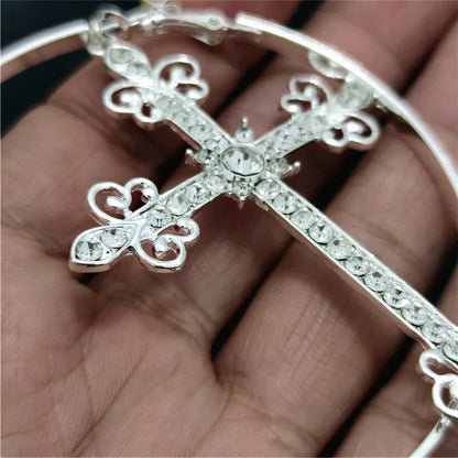 Pendientes de agujero Queen Cross