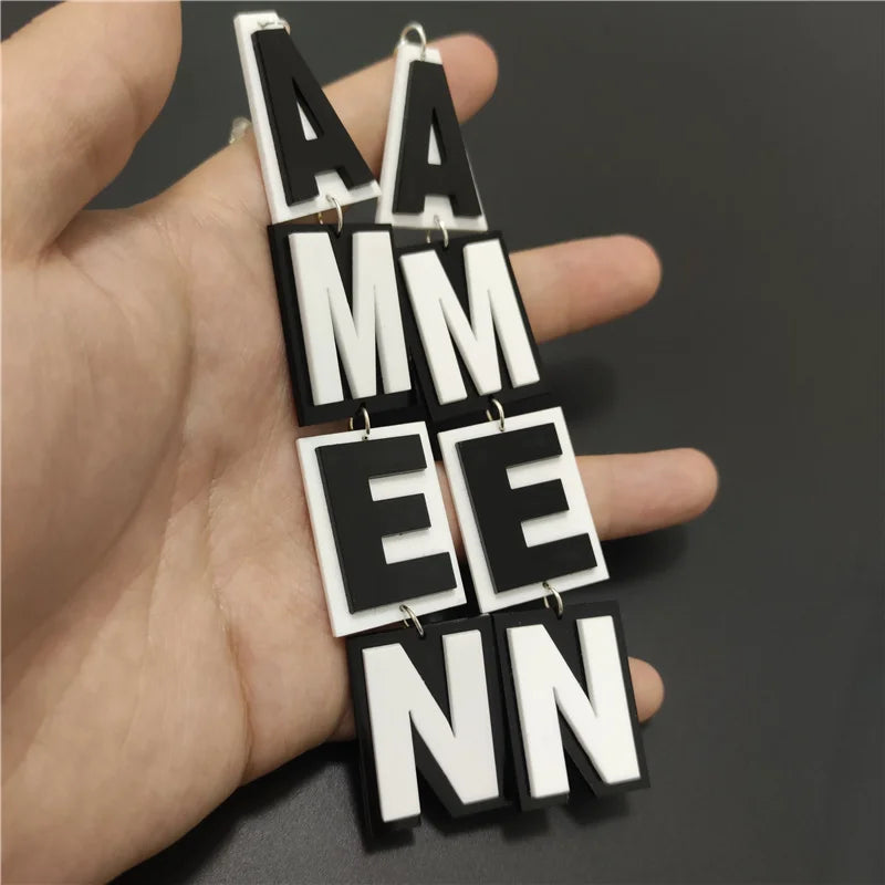 Pendientes de agujero Queen Amen
