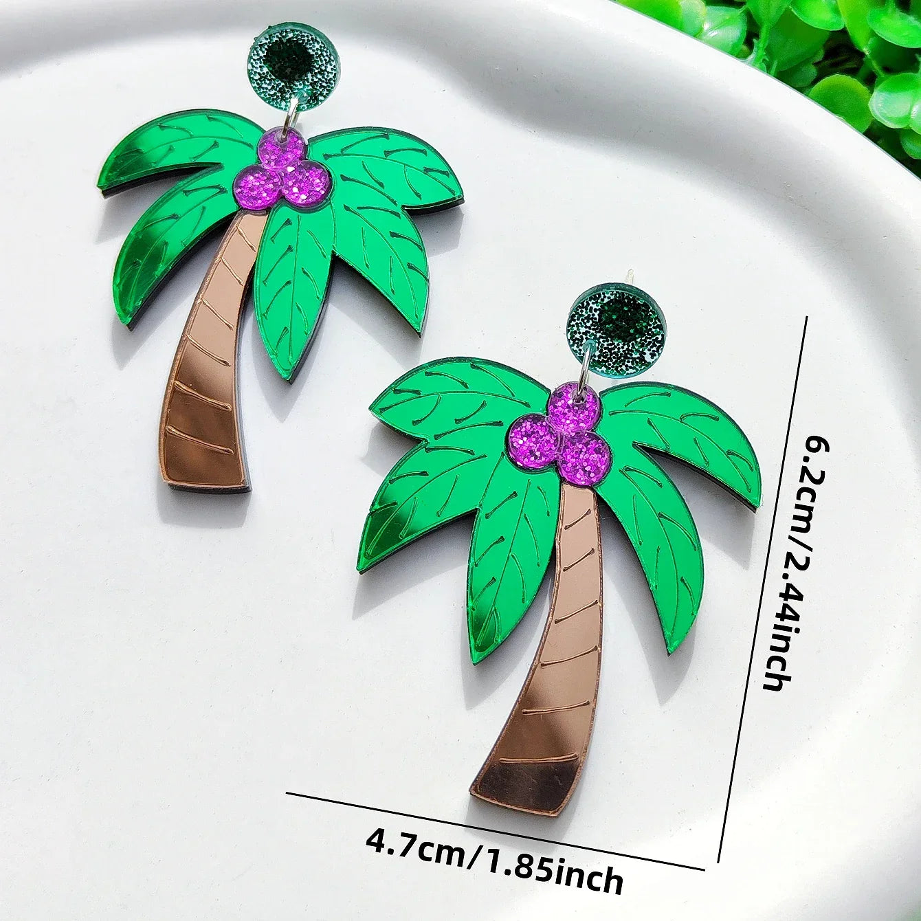 Pendientes de agujero Queen Palm