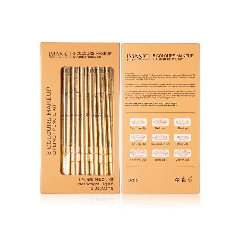 Lip Liner Queen Silk (Set 8 Colores)