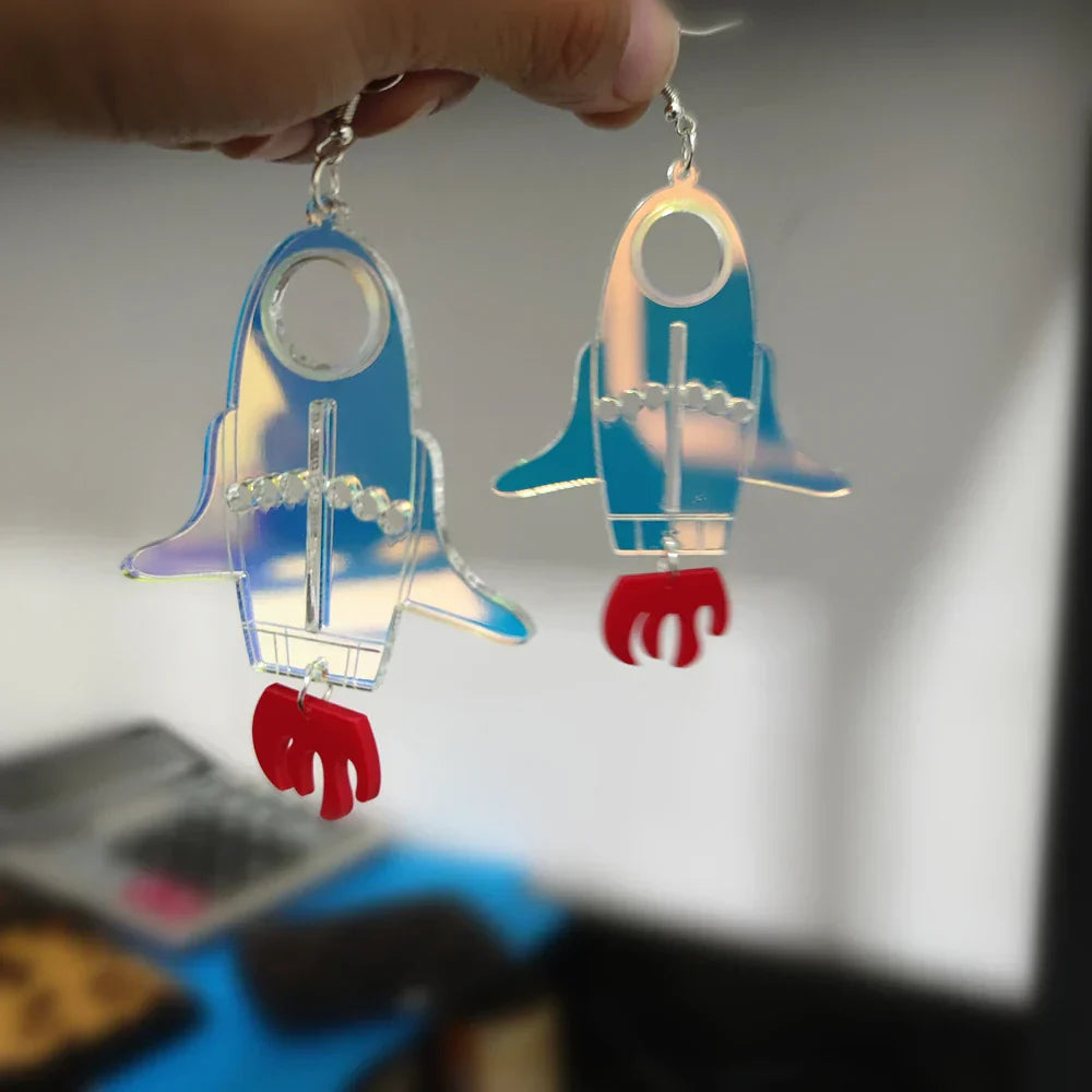Pendientes de agujero Queen Rocket