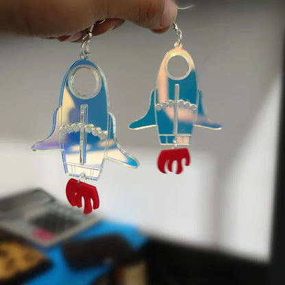 Pendientes de agujero Queen Rocket