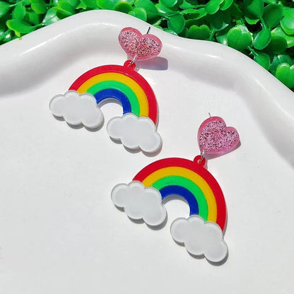 Pendientes de agujero Queen Rainbow