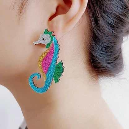 Pendientes de agujero Queen Seahorse