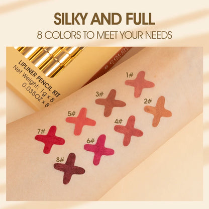 Lip Liner Queen Silk (Set 8 Colores)
