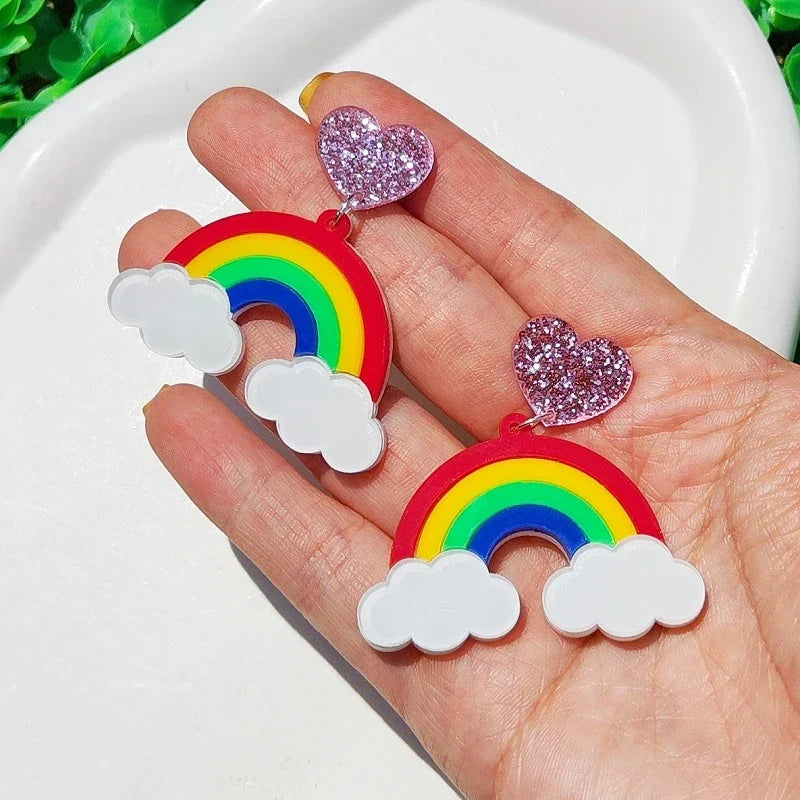 Pendientes de agujero Queen Rainbow