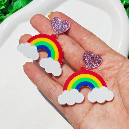 Pendientes de agujero Queen Rainbow