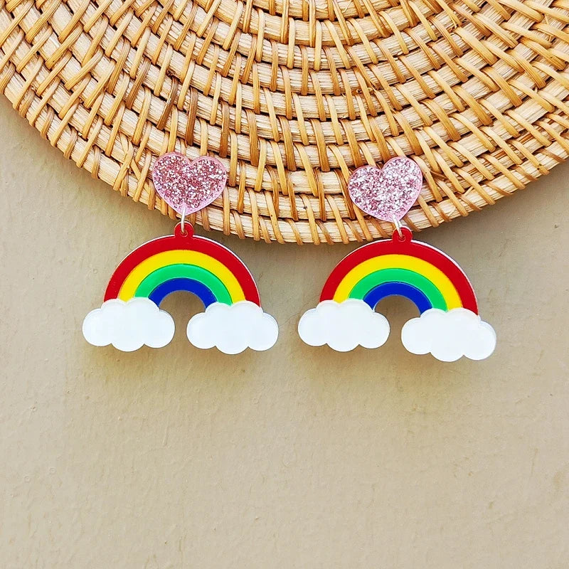 Pendientes de agujero Queen Rainbow