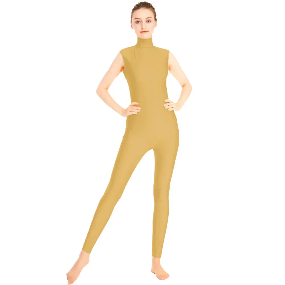 Mono de danza Queen Satin (Nude)