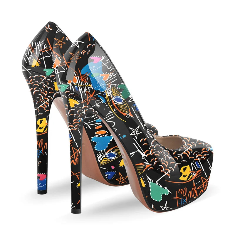 Zapatos Queen Graffiti (2 Colores)