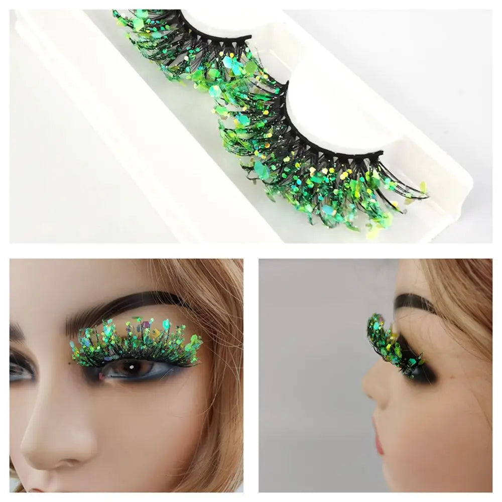Pestañas postizas Queen Sequins (Verdes)