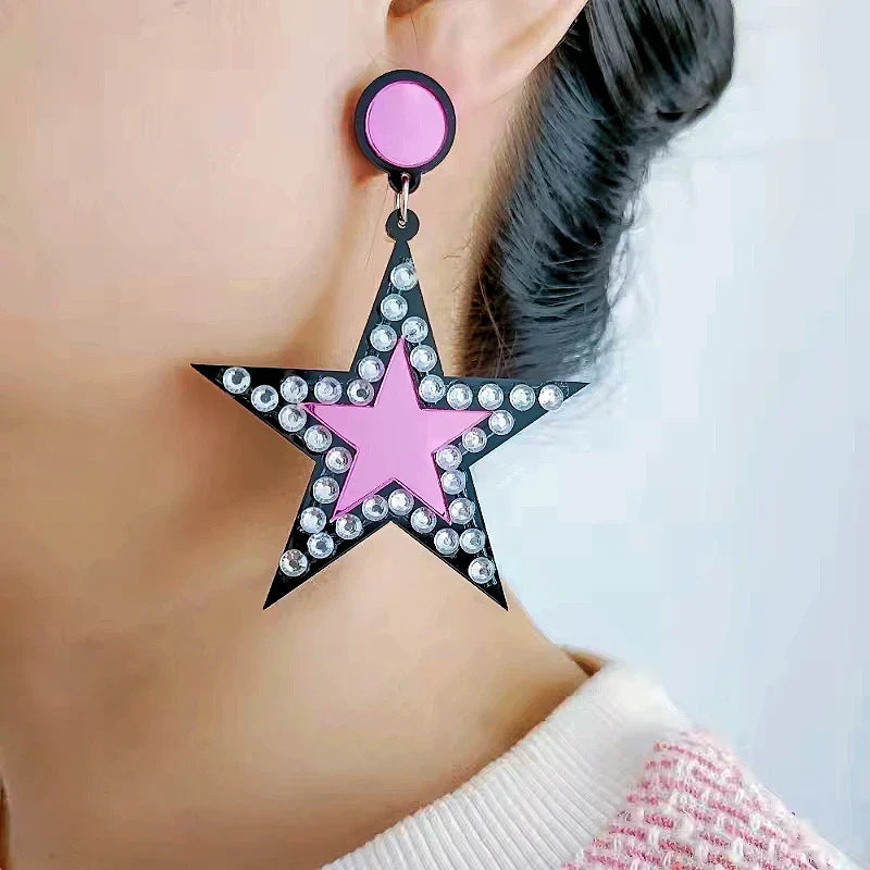 Pendientes de agujero Queen Star