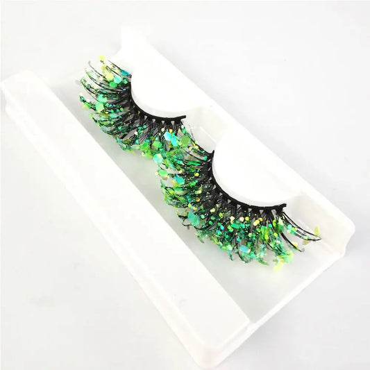 Pestañas postizas Queen Sequins (Verdes)