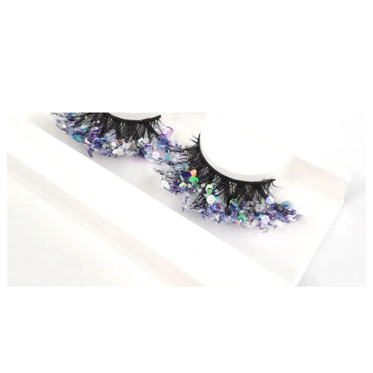 Pestañas postizas Queen Sequins (Plateadas)
