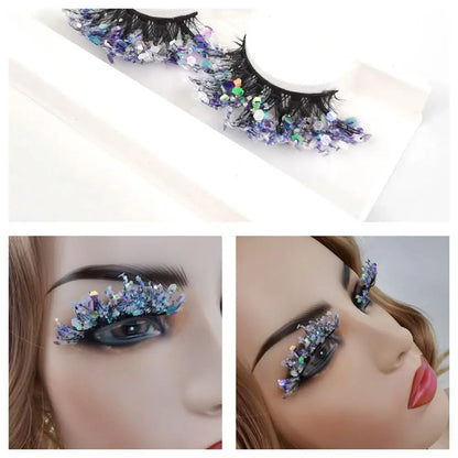 Pestañas postizas Queen Sequins (Plateadas)