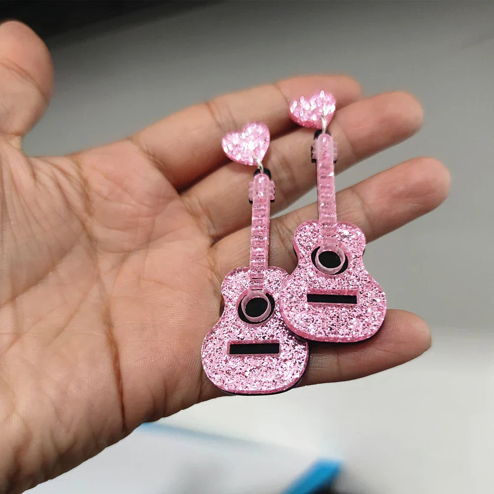 Pendientes de agujero Queen Guitar