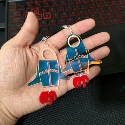 Pendientes de agujero Queen Rocket