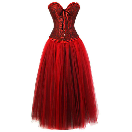 Vestido Corset Drag Omanel (Rojo)