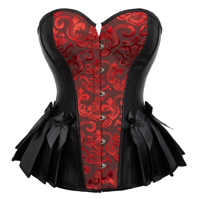 Corset Queen Rockinha (Negro y rojo)