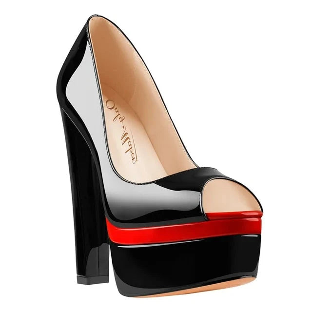 Zapatos Queen Quina (Negro y rojo)