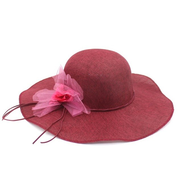 Sombrero Drag Linen (Rojo oscuro)