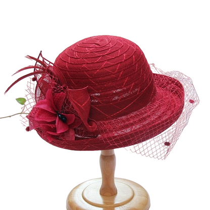 Sombrero Queen Divinna (Rojo vino)