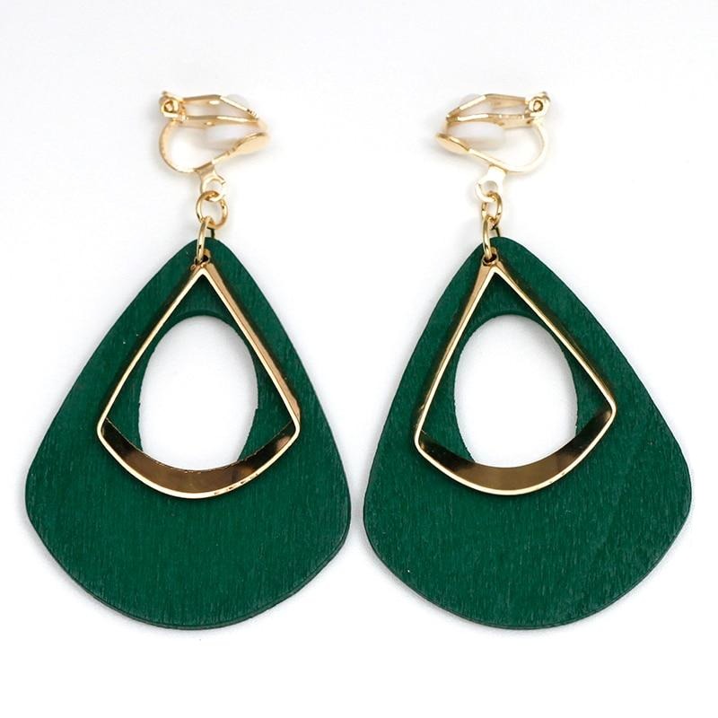 Pendientes de Clip Drag Green