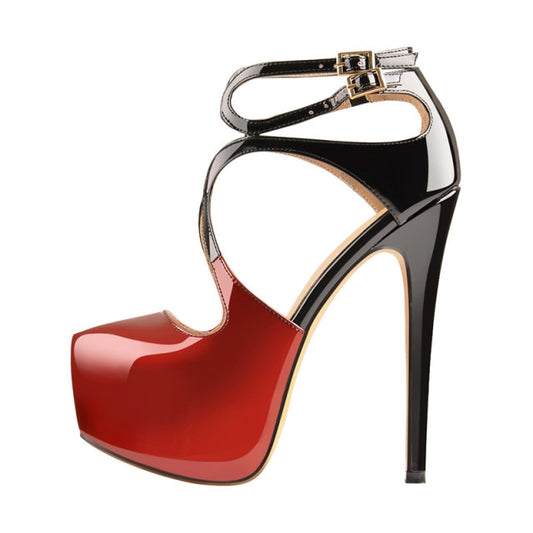 Zapatos Queen Fhiga (Negro y rojo)
