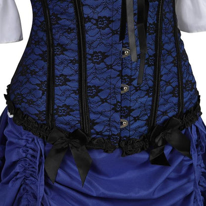 Vestido Corset Drag Courtesan (Azul)