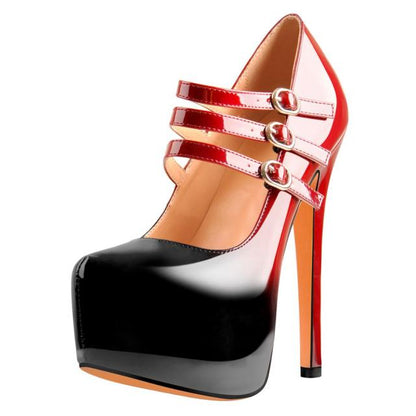 Zapatos Queen Trenk (Rojo y negro)