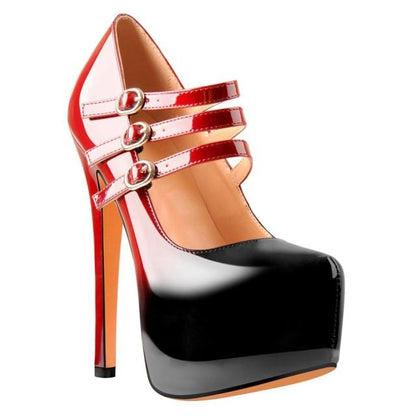 Zapatos Queen Trenk (Rojo y negro)