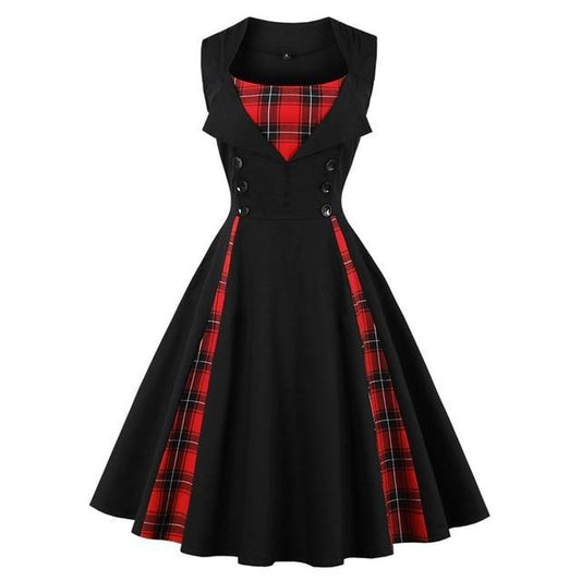 Vestido Vintage Queen Tartan (2 Colores)