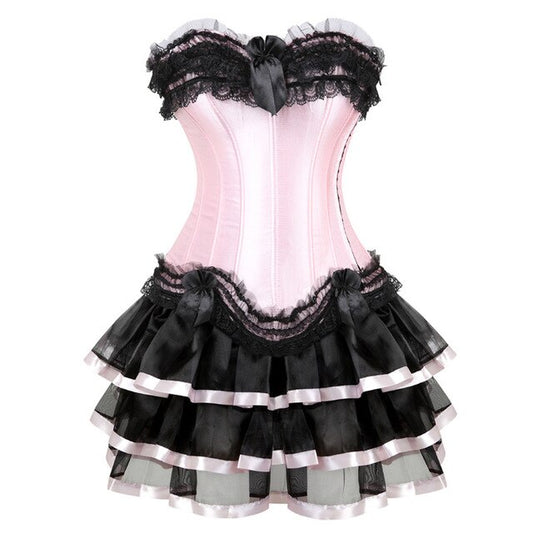 Vestido Corset Drag Poison (Falda corta)