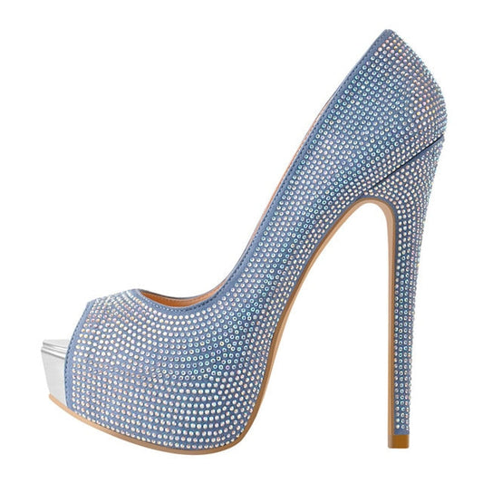 Zapatos Queen Myteen (Azul plateado)