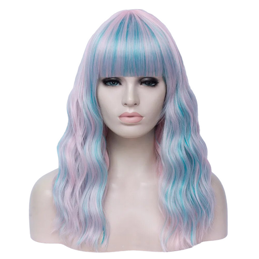 Peluca Queen Oled (Azul y rosa)